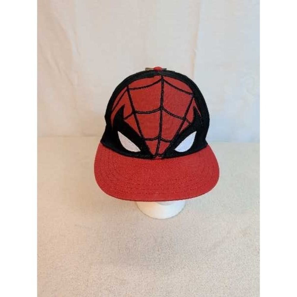 Marvel Spiderman Baseball Cap Snapback Black Red Kids Youth Hat S/M NEW